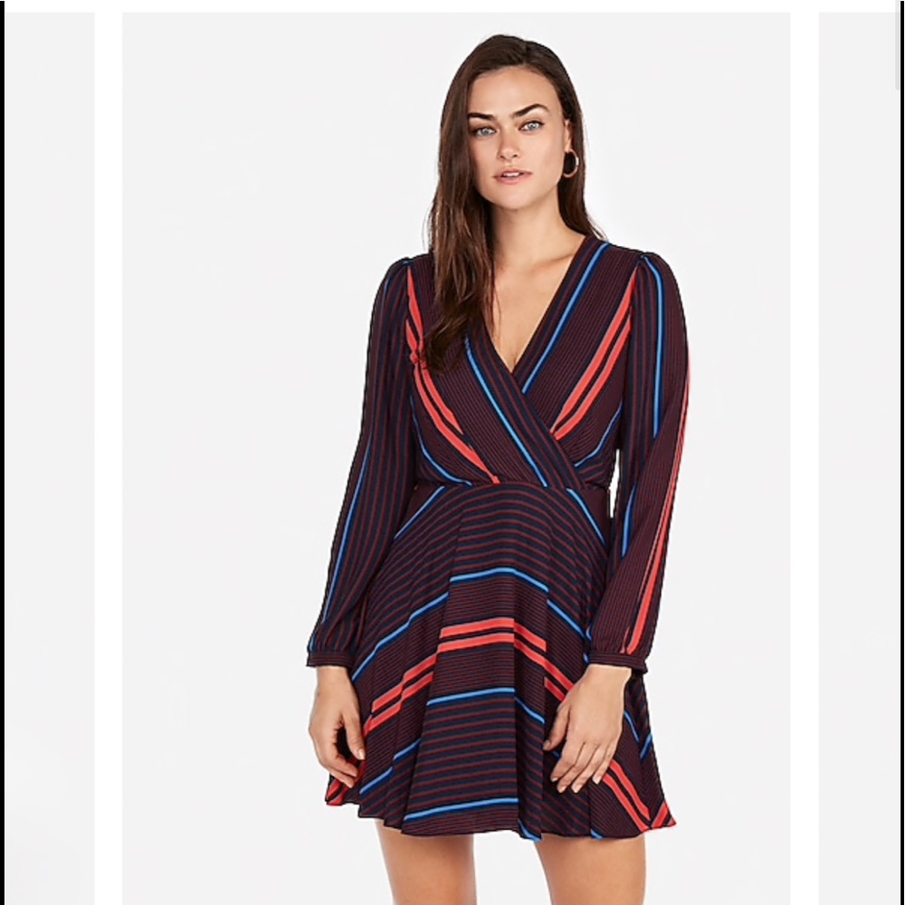 Striped A-line dress